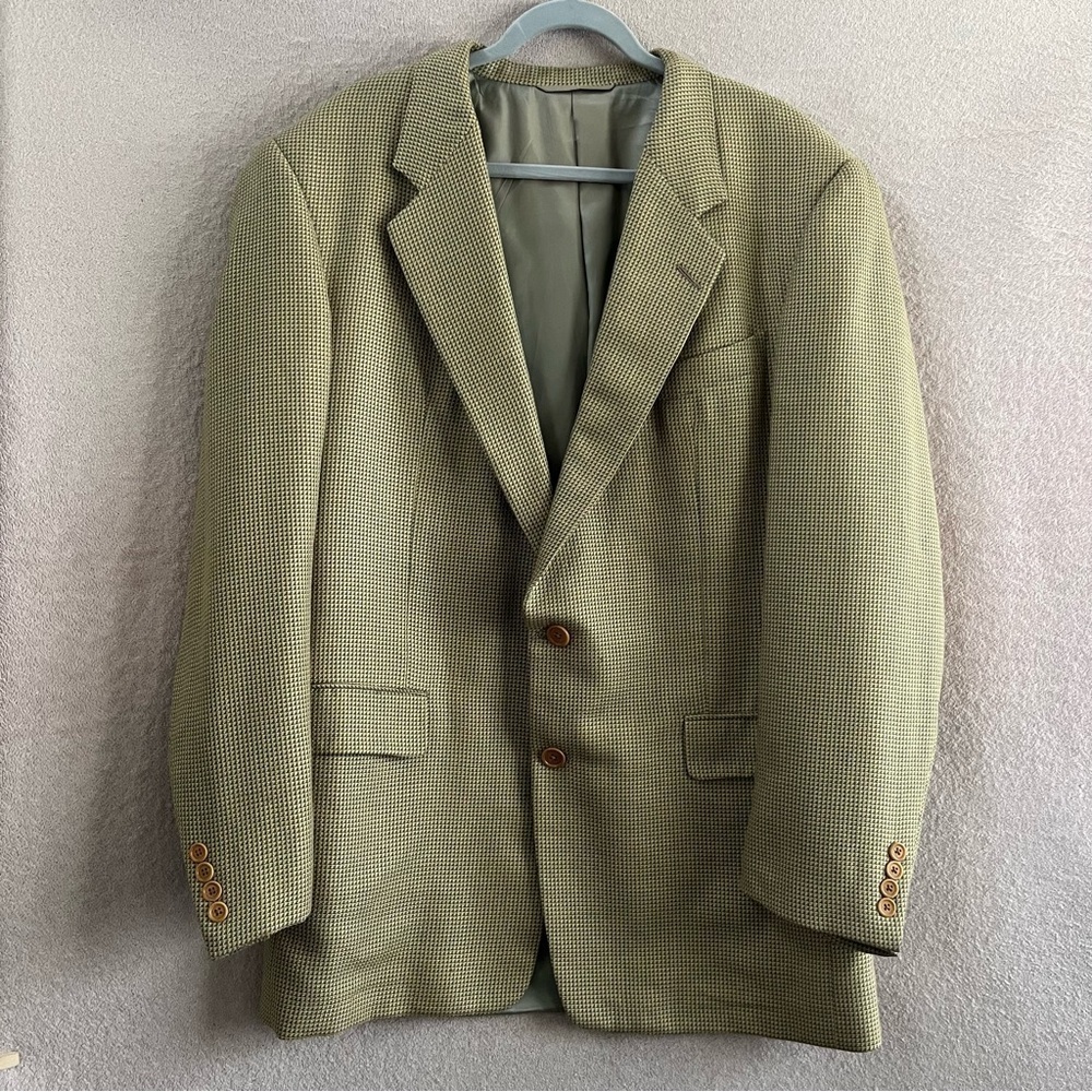 VTG Hickey Freeman Sport Coat Blazer Jacket Mens 44 Long Wool/Silk Neiman Marcus